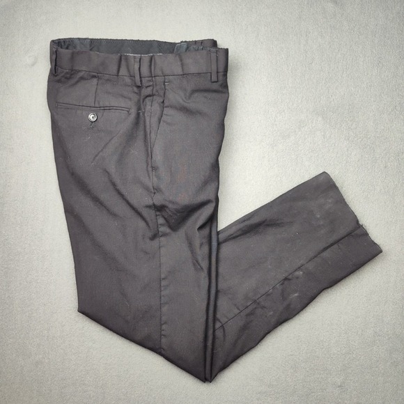 JCrew Pants Mens 32x28‎ Black Ludlow Slim Loro Piana Wool Dress Slacks Work READ - Picture 1 of 15